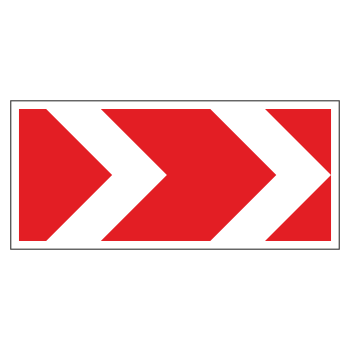 Дорожный знак 1.34.1 «Направление поворота» (средний)